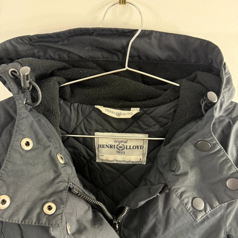 vintage henri lloyd black fishtail parka jacket womens small image 4