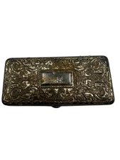 Antique Gillette Razor Set With Embossed Metal Case & Accessories USA-Made Razor