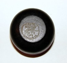VTG 1950's VINTAGE GENIUNE DUNCAN JUNIOR Yo-Yo TOPS WOOD RED BLACK NO STRING