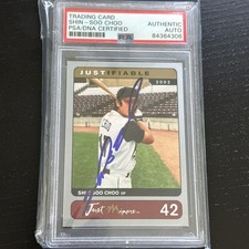Shin-Soo Choo signed 2002 Just Minors Justifiable PSA/DNA Authentic Rookie AUTO