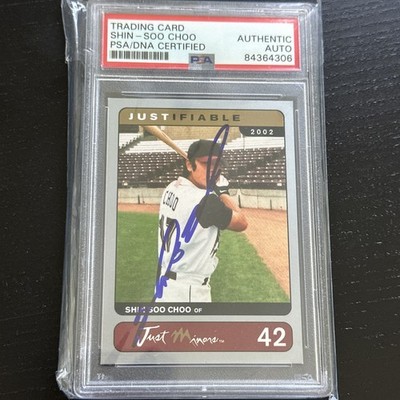 Shin-Soo Choo signed 2002 Just Minors Justifiable PSA/DNA Authentic Rookie AUTO