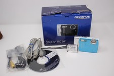 Olympus Stylus 850 SW 8.0MP Digital Camera Point  Shoot Blue w/Batt Cords 