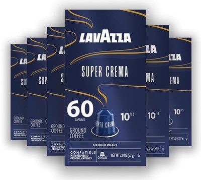 Lavazza Super Crema Aluminum Capsules Compatible with Nespresso* Original Mac...