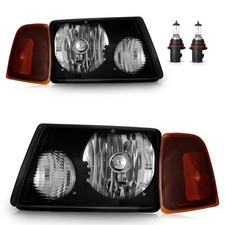 Headlights Assembly for 2001-2011 Ford Ranger Halogen Headlamp Replacement, H...