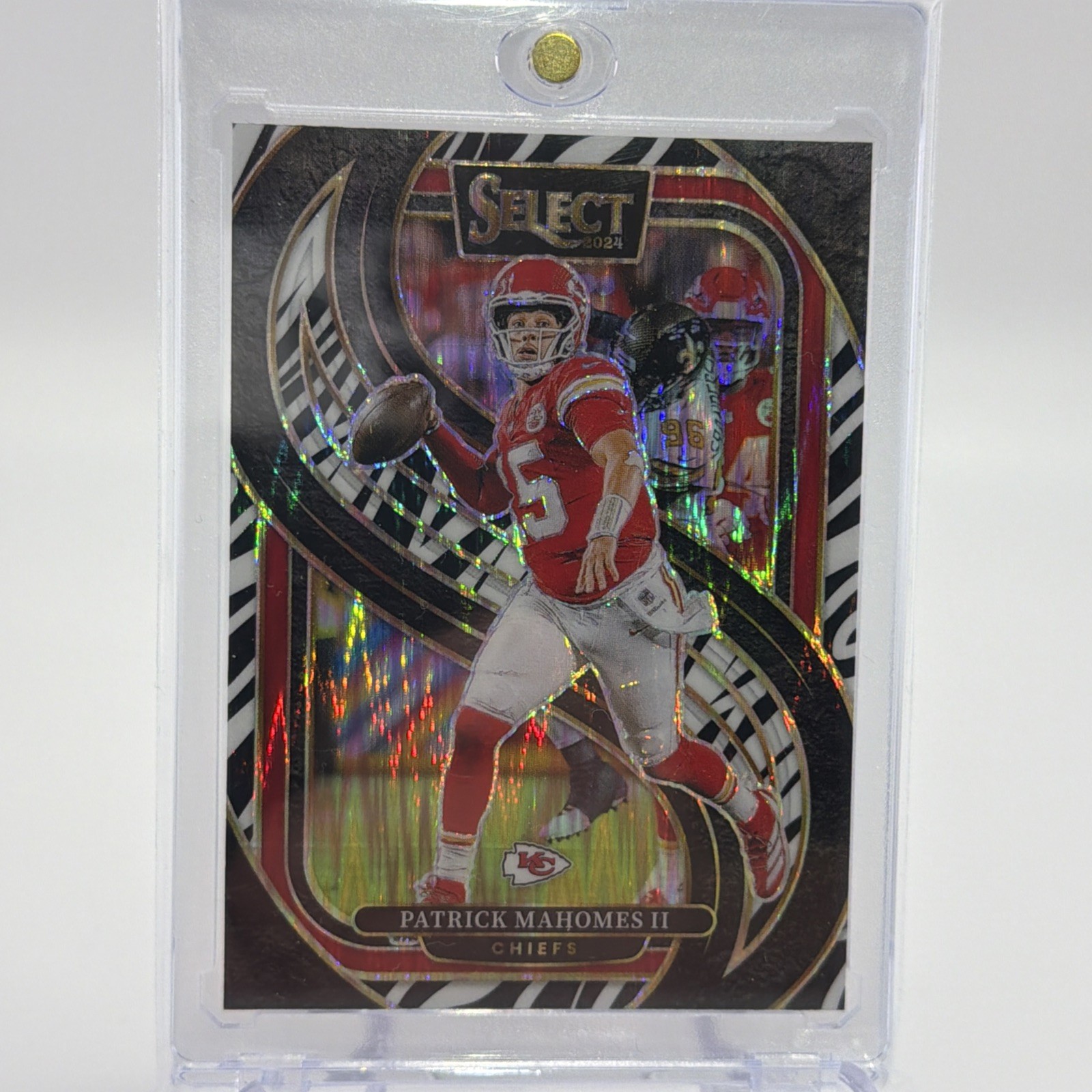 2024 Patrick Mahomes Select Zebra Premier Level No. 120 SSP Case Hit