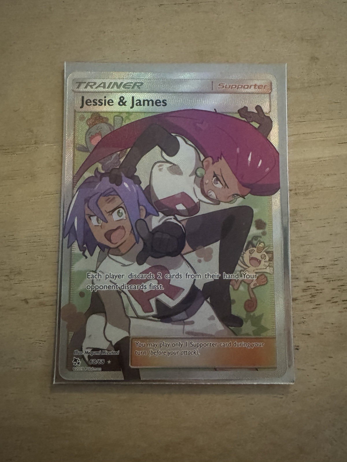 Jessie & James 68/68 Hidden Fates Full Art Trainer Pokemon NM