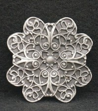 WB03132 NOS VINTAGE 1978 WESTERN STYLE ARTWORK FASHION BELT BUCKLE