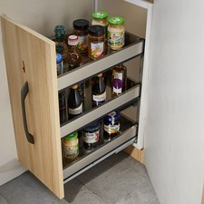 2/3 Tier Pull Out Aluminum Baskets Kitchen Drawer Storage Unit Width 100mm-300mm