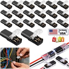 50pcs Double-Wire Plug-in Connector with Locking Buckle, Quick-Clip Fasteners US