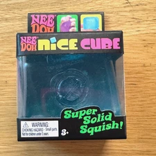 NEEDOH Nice Cube by Schylling Blue Super Solid Squish Stress Anxiety Squeeze Toy
