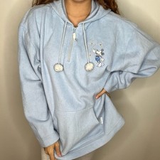 Vintage Disney 90s Mickey Mouse snowflake fleece zip up hoodie sweatshirt XL