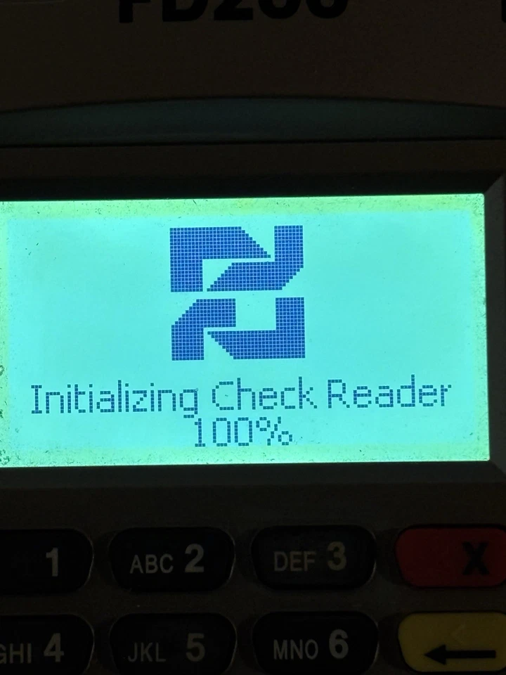 First Data FD200Ti credit card terminal with TeleCheck ECA - Image 2 of 4