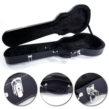Black for GLP Style Electric Guitar Carrying Hard Shell Case w/ Lock Latch