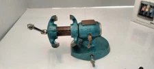 Vintage Oxwall Bench Vise Double Jaw Rotating Cast Iron Jewlery Machinist