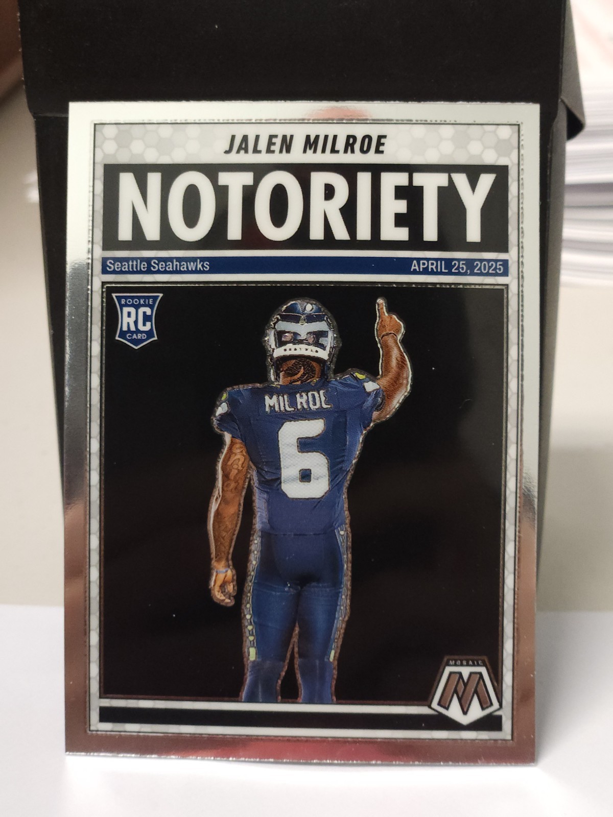 2025 Panini Mosaic Football Base Notoriety Insert Jalen Milroe RC #15