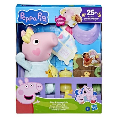 NEW PEPPA PIG BABY EVIE OINKS AND SNUGGLES INTERACTIVE DOLL 20+ SOUNDS