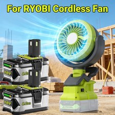 NEW FOR RYOBI 18V FAN Clamp Fan Portable FAN Cordless Tool Only w/LED Light