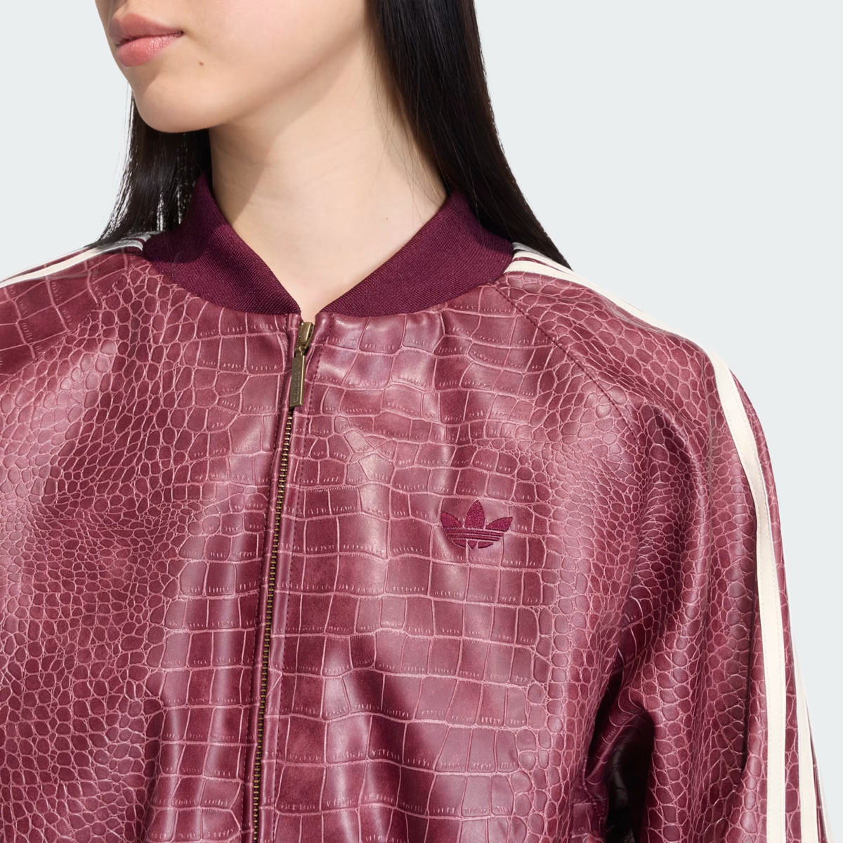 adidas Originals Women's SST Pleather Crocodile Crop Women's Track