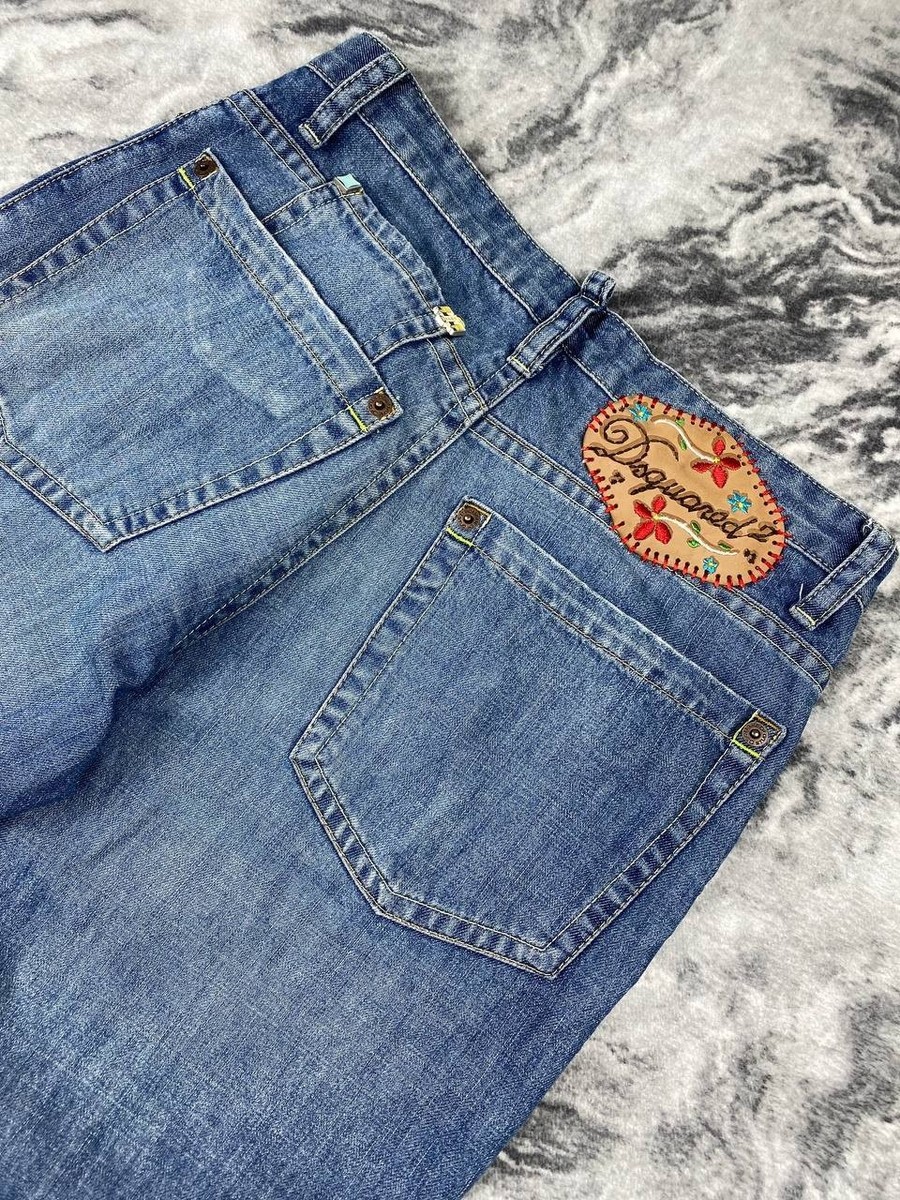 Vintage Dsquared2 Big Logo Baggy Denim Jeans Men Size 50 Blue | eBay