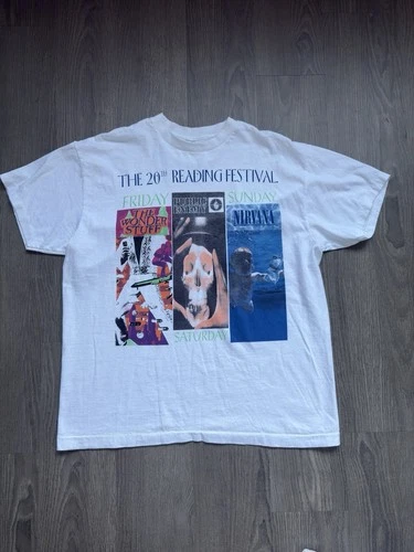 READING FESTIVAL BAND TEE NIRVANA L7 MELVINS SM 1990s vintage concert t-shirt, vintage, single stitch, B+ condition