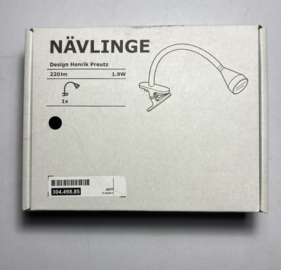 IKEA  Navlinge  Black Clamp LED Light BRAND NEW SEALED 304.498.85 Bedside Light