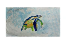 Betsy Drake Blue Sea Turtle Beach Towel