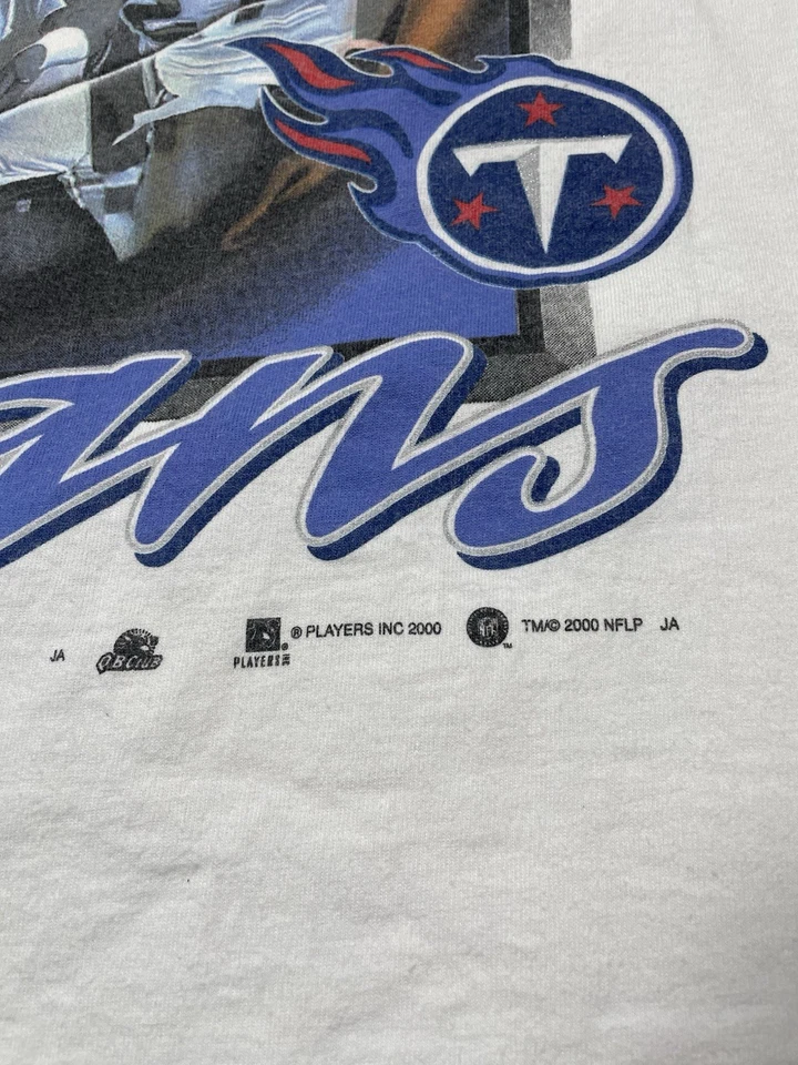 Camiseta Vintage Tennessee Titans 2000 AFC Champion 2XL Steve McNair Eddie George - Imagem 3 de 4