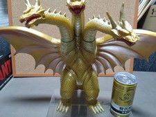King Ghidorah Figure, 30cm tall, 43cm length, 50cm width, used, slight damage