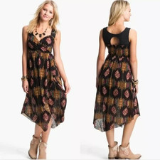 NWT Free People All Wrapped Up Ikati Tribal Midi Dress, Sz. XS