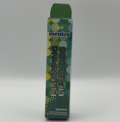Rude Mentos Beauty Plumping Lip Gloss Clear Spearmint Hydrating Gel 0.47 oz