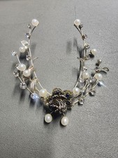 Vintage Bridal Hair Accessory with Pearls and Rhinestones 774 