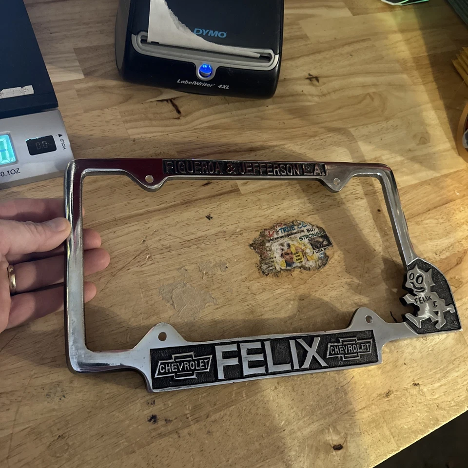 Felix Cat License Plate Topper Frame Chevy Chevrolet Automobile Car Truck READ - Image 4 of 4
