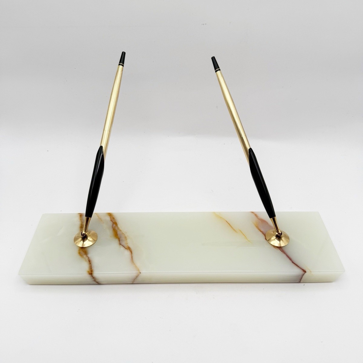 Cross 1/20 12K Gold Filled Ballpoint Black Pen Pencil Desk Set