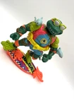 Vintage 1990 TMNT Turtles Mike the Sewer Surfer Michaelangelo 4" Complete Figure