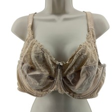 Delimira Women's Plus Size Full Coverage Underwire Unlined Minimizer Lace Bra