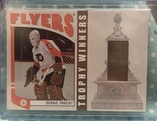 BERNIE PARENT 2004-05 In The Game NHL Franchises Vezina Winner Pad Relic GOLD