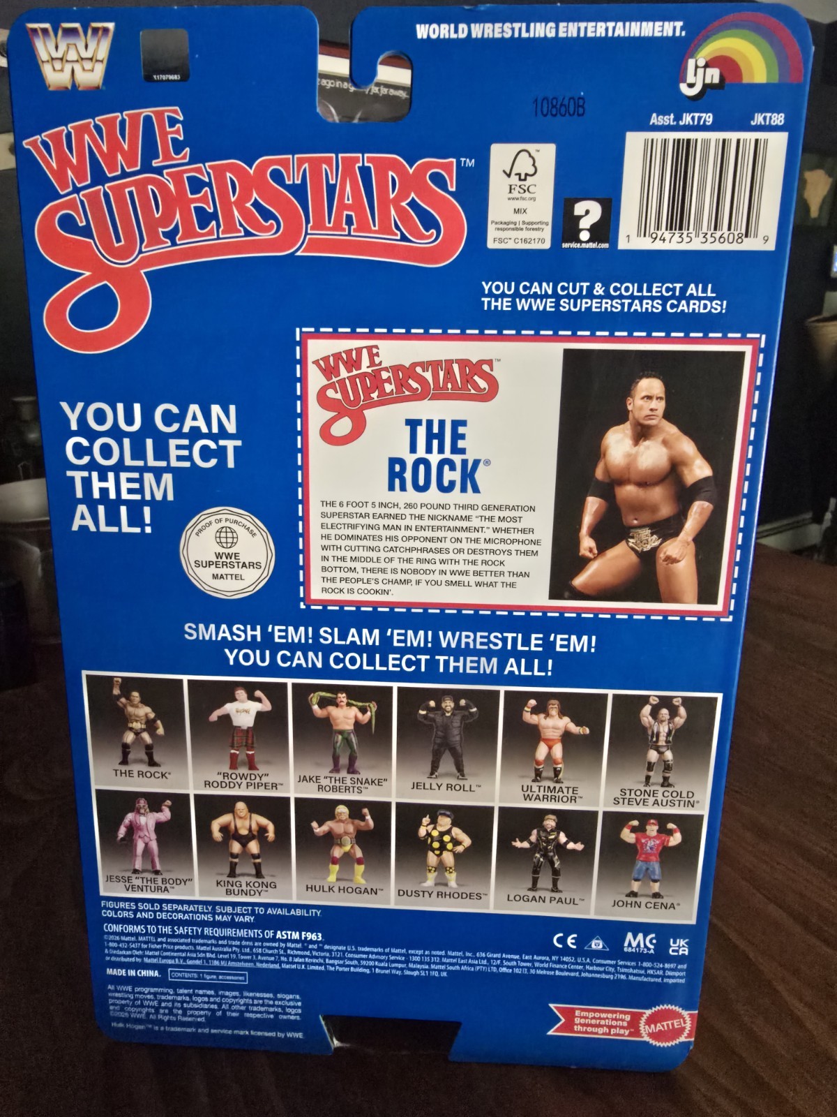 NRSV 2026 LJN WWE Superstars Series 3 THE ROCK Target Exclusive CHASE BLACK CARD view 3