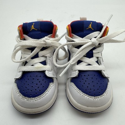 Jordan 1 Mid ''Hite Deep Royal Blue'' Sneakers 4C