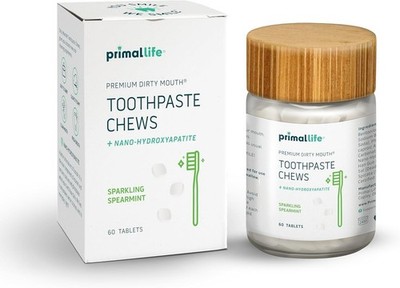 Primal Life Organics Premium Dirty Mouth Toothpaste Chews   Nano-Hydroxyapatite 
