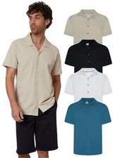 Mens Casual Short Sleeve Shirt Button Up Summer Holiday Beachwear Top S-2XL New
