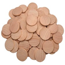 1.5 Inch Natural Wood Slices Unfinished Round Coins Inch, color