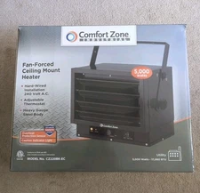 Comfort Zone Digital Fan Forced Ceiling Mount Heater  NEVER USED - OPEN BOX 