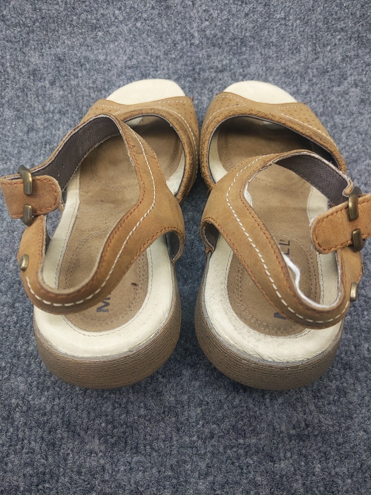 Sandali Merrell donna tg. 6 cornamusa Luxe tracolla pelle marrone casual aperta