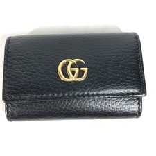 GUCCI 456118 key GG Marmont 6-Ring Key Case Leather Black