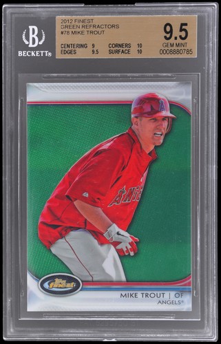 Mike Trout [Green Refractor] #78 2012 Finest card