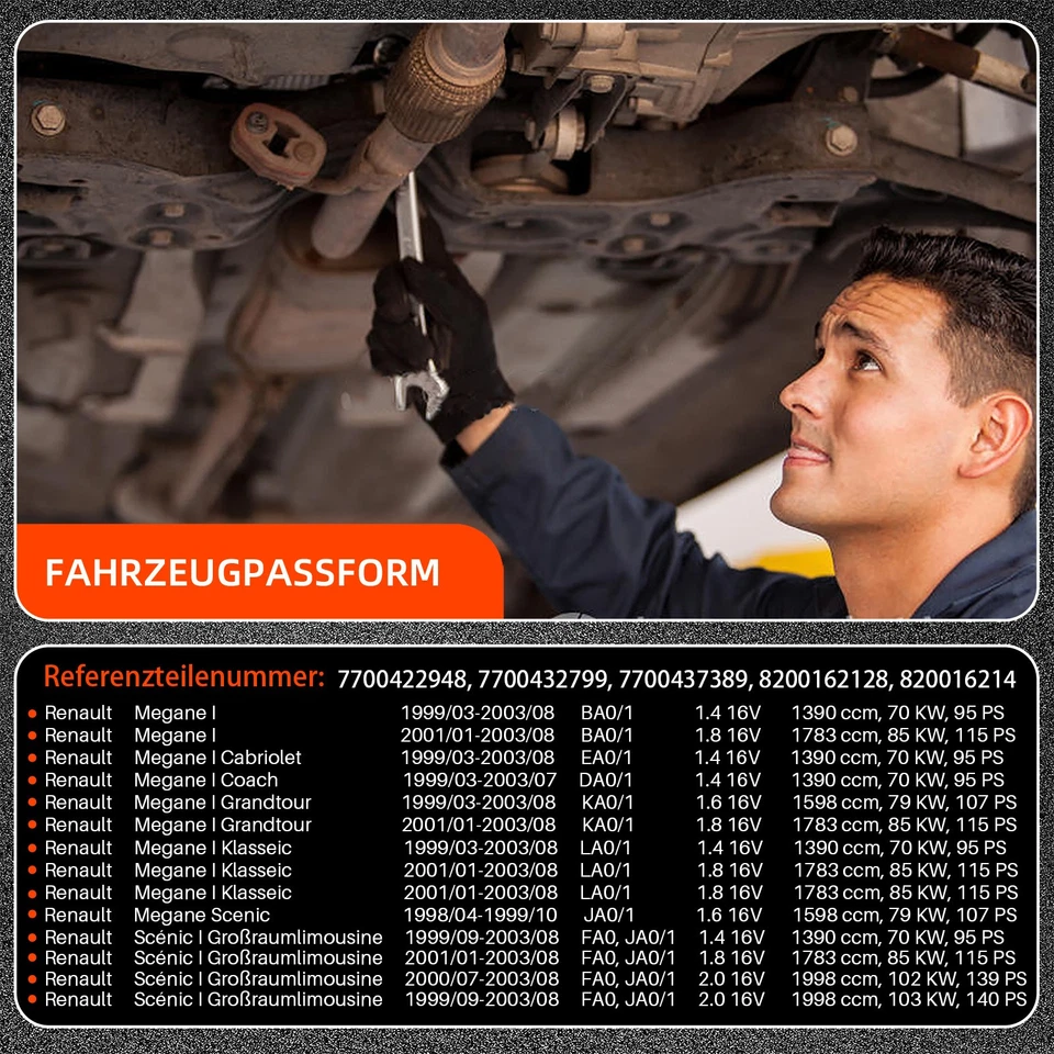 Catalizzatore Collettore Per Renault Megane I Cabriolet 7700422948 7700432799 Eur4 - Immagine 4 di 4