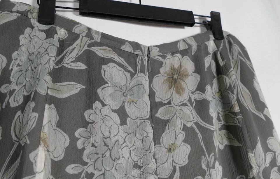 Charter Club Womens Forest Fairy Floral Silk Maxi Skirt Size 12 Bloomcore Dainty - Image 3 of 4