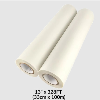 DTF Transfer Film 13'' x 328FT (33cm x 100m) Double-Side Hot Peel