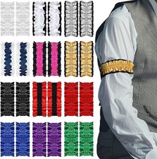 12 Pairs 20s Sleeve Garters Armbands Shirt Sleeve Holders for Men Women Roaring