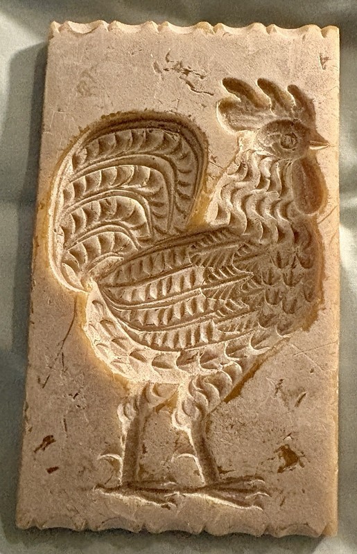 Springerle Speculaas Rooster Gingerbread  Butter Cookie Stamp Press Wax Mold